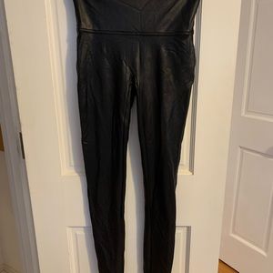 Spank faux leather leggings